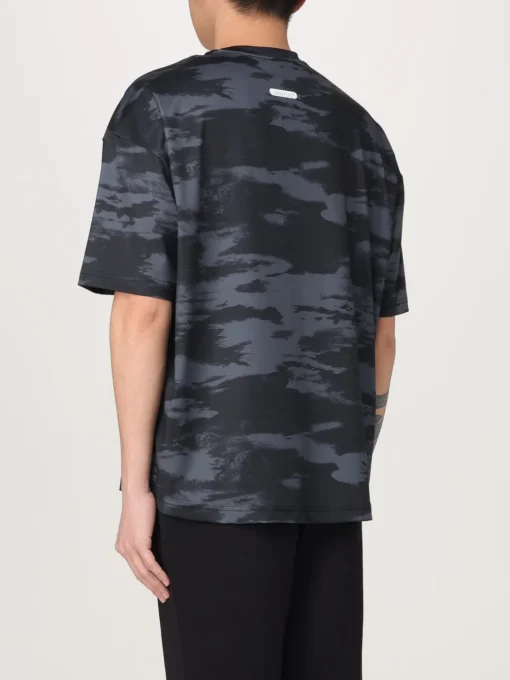 T-shirt in poliestere con logo EA7