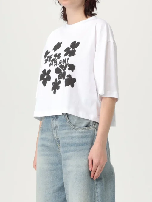 T-shirt Marni in cotone con stampa logo