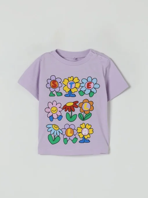 T-shirt Stella McCartney Kids in cotone con stampa logo