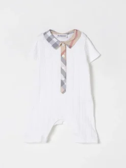 Tuta corta in cotone con dettagli vintage check Burberry