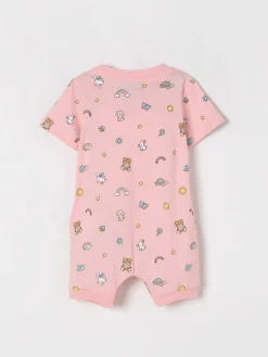 Tuta corta in cotone con stampa Teddy Moschino