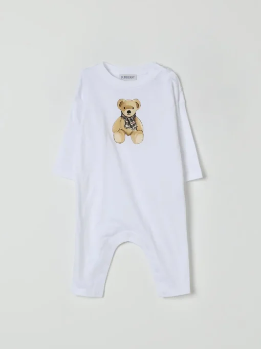 Tutina in cotone con orsetto Thomas Burberry