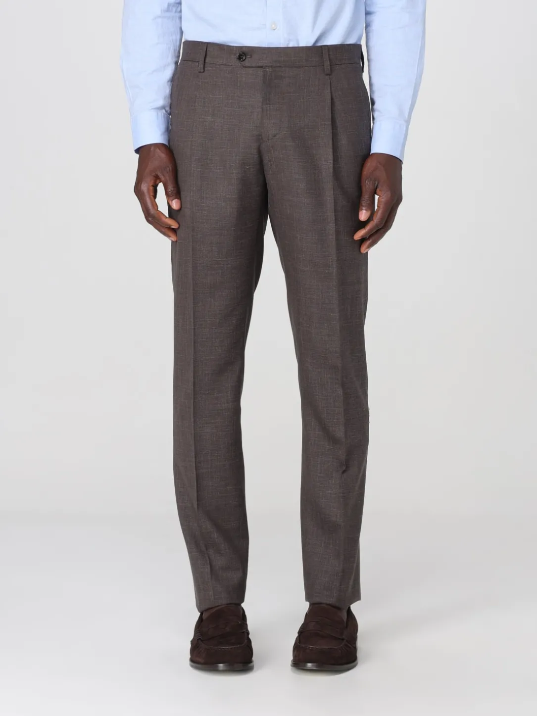 Abito a doppiopetto in lana e seta Lardini