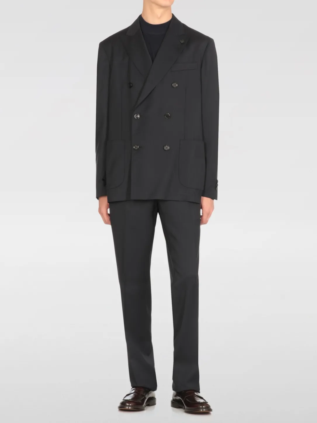 Abito a doppiopetto in lana vergine Lardini