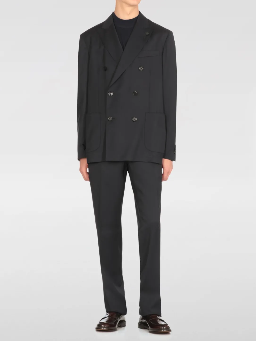 Abito a doppiopetto in lana vergine Lardini