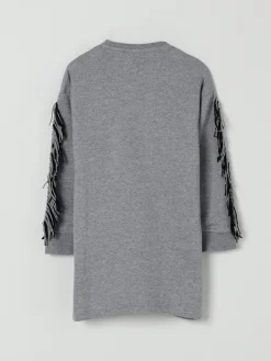 Abito a felpa con stella e frange Stella McCartney Kids