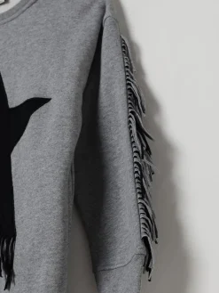 Abito a felpa con stella e frange Stella McCartney Kids