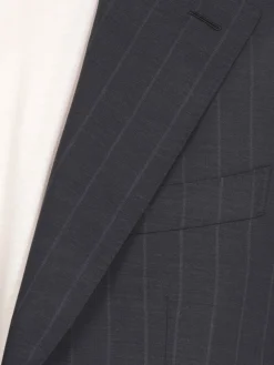 Abito a monopetto gessato in lana Caruso