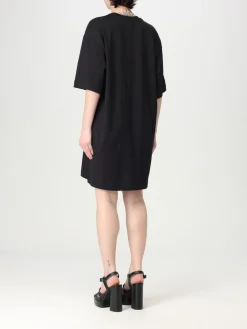 Abito a t-shirt in cotone con maxi logo MSGM