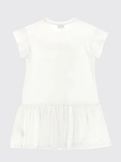 Abito a t-shirt in cotone con logo Tiger Kenzo Kids