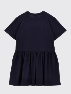 Abito a t-shirt in cotone con logo Kenzo Kids