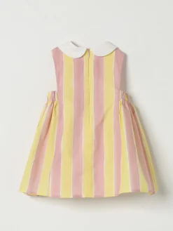 Abito chemisier a righe con logo Fendi