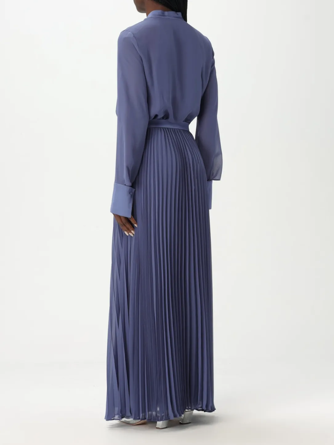 Abito chemisier Emporio Armani in georgette plissettato