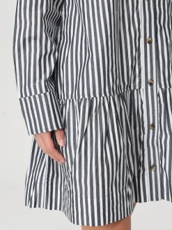 Abito chemisier Ganni in cotone organico a righe