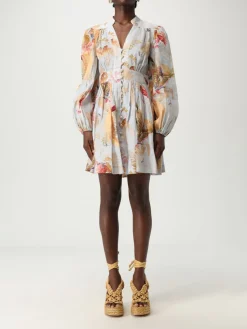 Abito chemisier Zimmermann in lino con stampa floreale