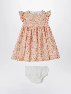 Abito con culotte in cotone floreale Il Gufo