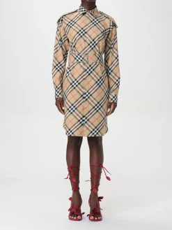 Abito di cotone check Burberry