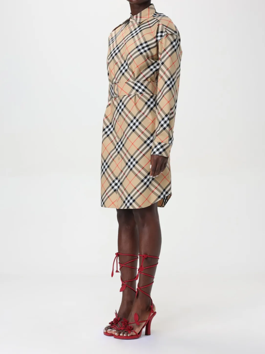 Abito di cotone check Burberry