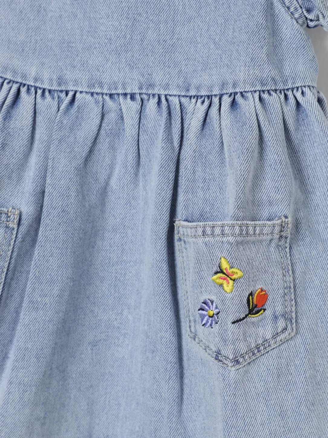 Abito di jeans ricamato Moschino