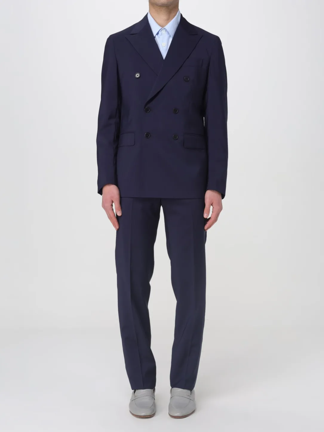 Abito doppiopetto Colamarino in misto lino