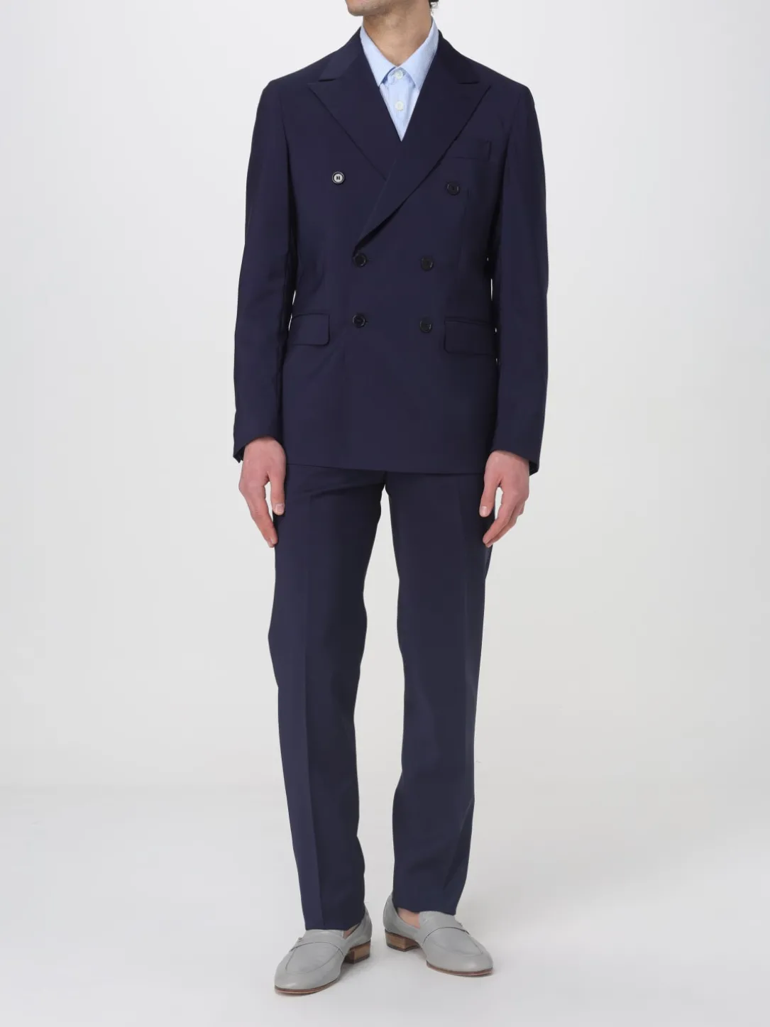 Abito doppiopetto Colamarino in misto lino