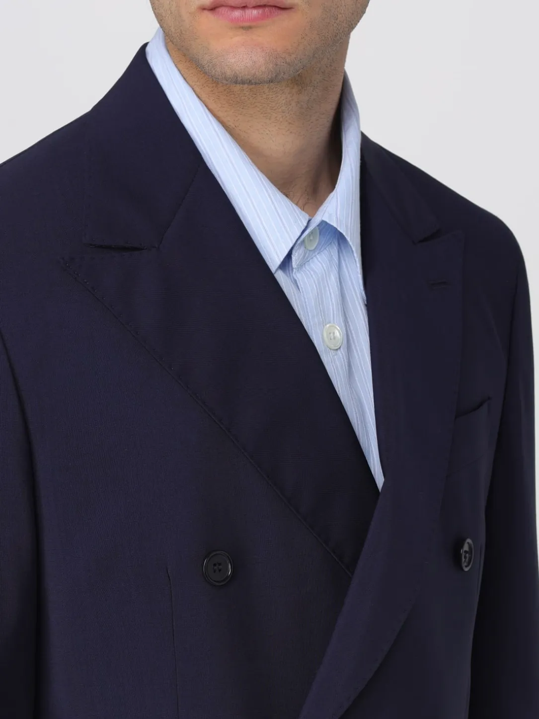 Abito doppiopetto Colamarino in misto lino