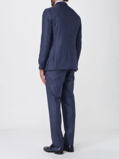 Abito doppiopetto Luigi Bianchi in lana vergine a righe