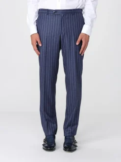 Abito doppiopetto Luigi Bianchi in lana vergine a righe