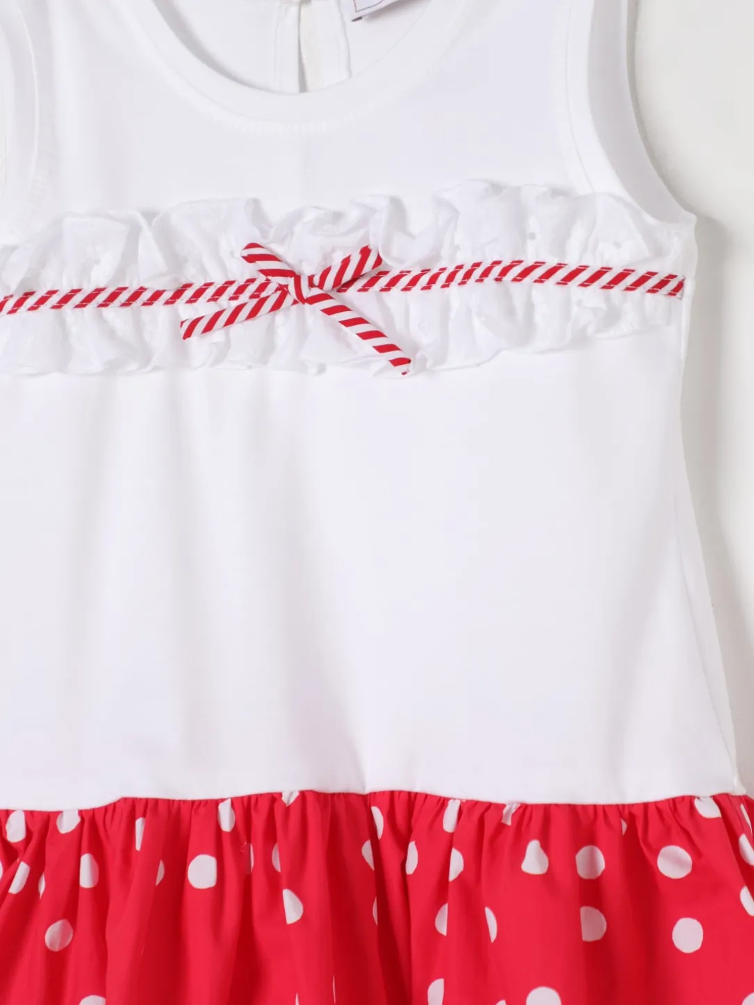 Abito in cotone a pois Monnalisa