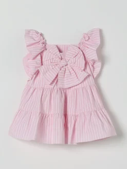 Abito in cotone a righe Le Bebe'