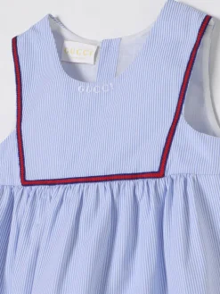 Abito in cotone a righe Web Gucci