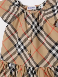 Abito in cotone check Burberry