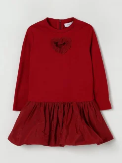 Abito in cotone con cuore Monnalisa