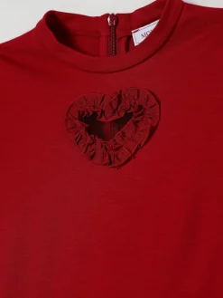 Abito in cotone con cuore Monnalisa