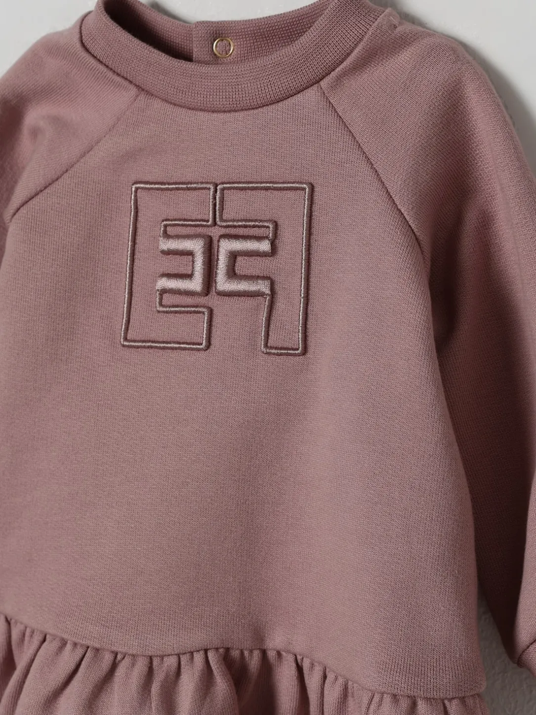 Abito in cotone con logo Elisabetta Franchi La Mia Bambina