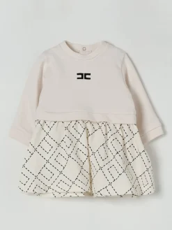 Abito in cotone con logo Elisabetta Franchi La Mia Bambina