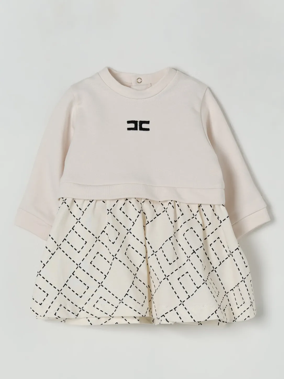 Abito in cotone con logo Elisabetta Franchi La Mia Bambina