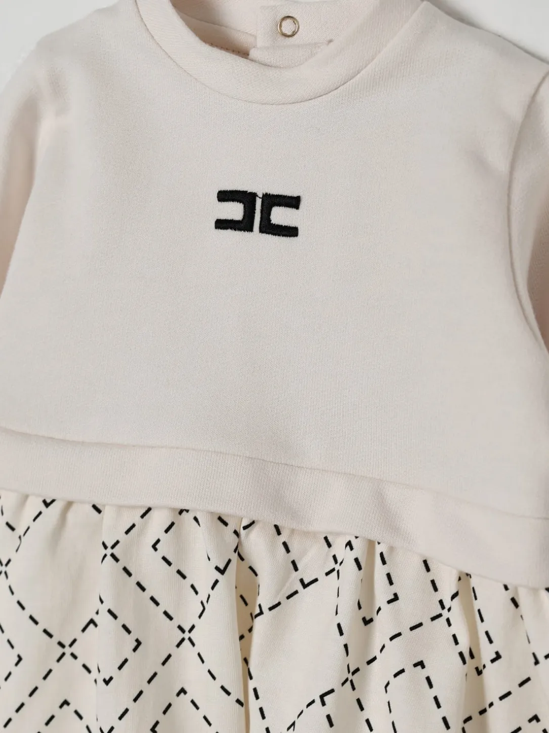 Abito in cotone con logo Elisabetta Franchi La Mia Bambina