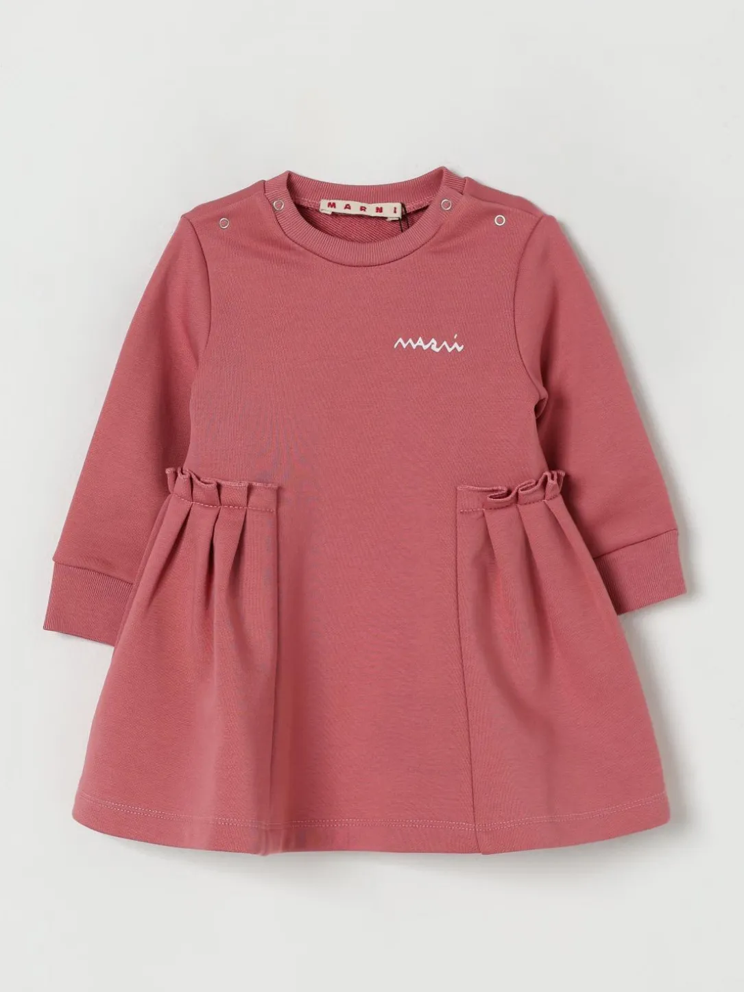 Abito in cotone con logo Marni