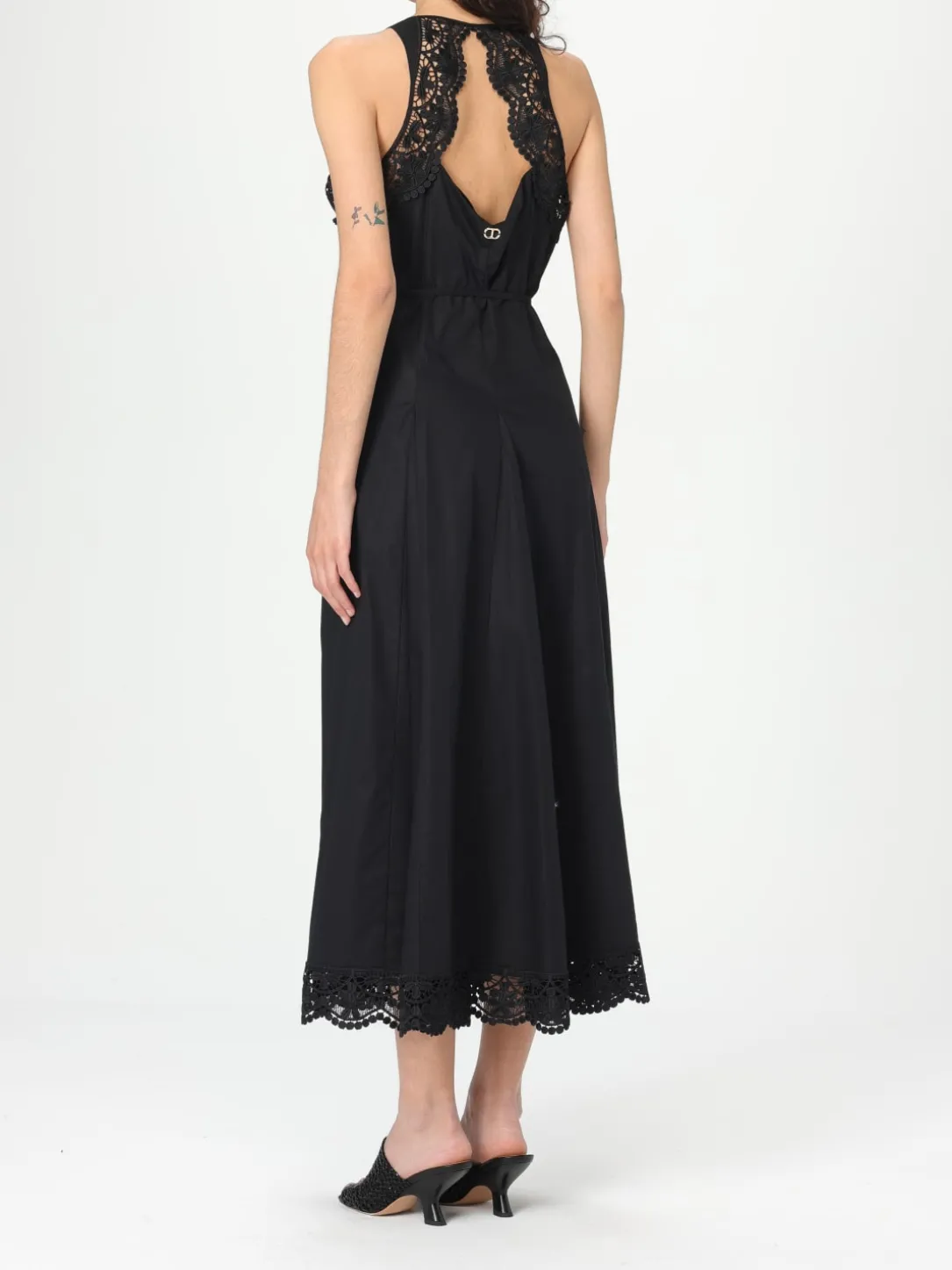 Abito in cotone con ricami Twinset