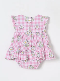 Abito in cotone con stampa floreale Monnalisa