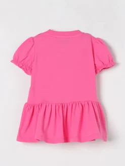 Abito in cotone con stampa Teddy Toy Moschino