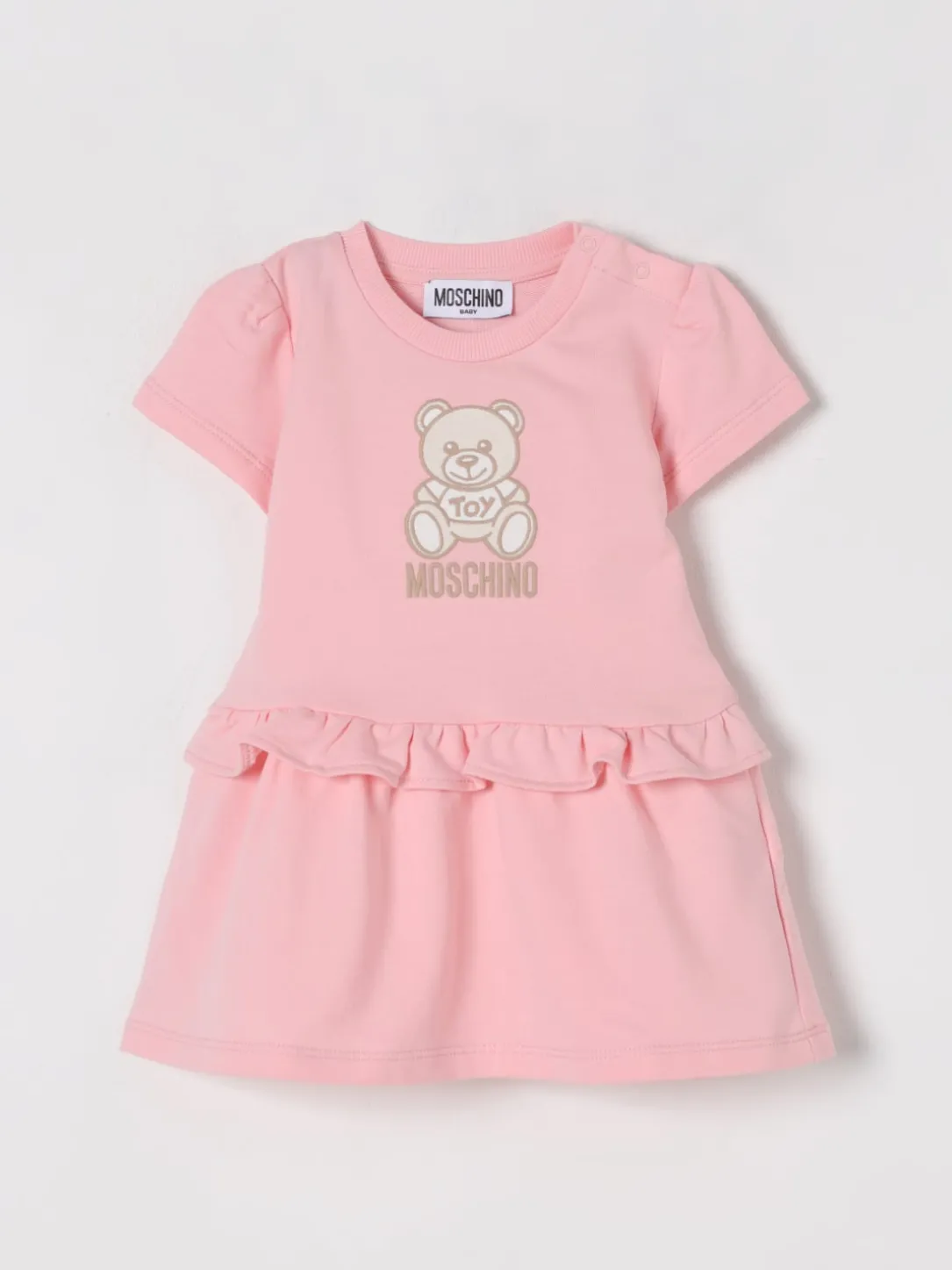 Abito in cotone con Teddy Moschino