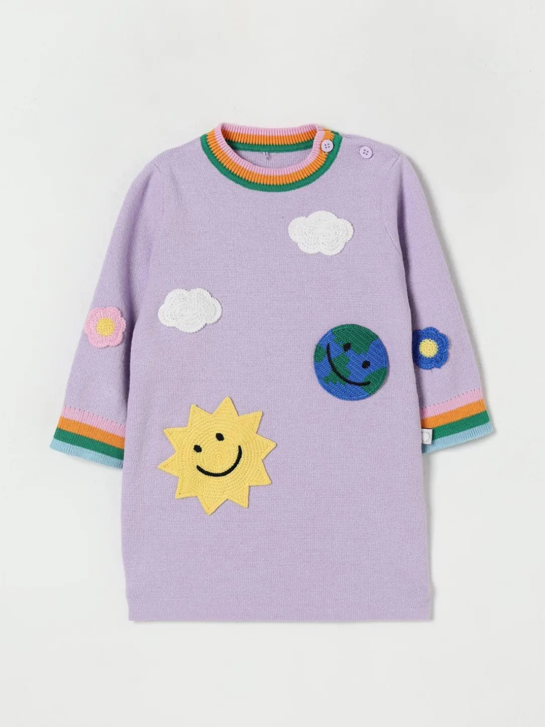 Abito in cotone e lana Stella McCartney Kids