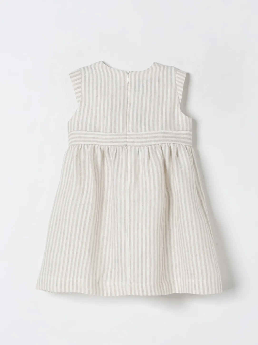 Abito in cotone e lino a righe Il Gufo