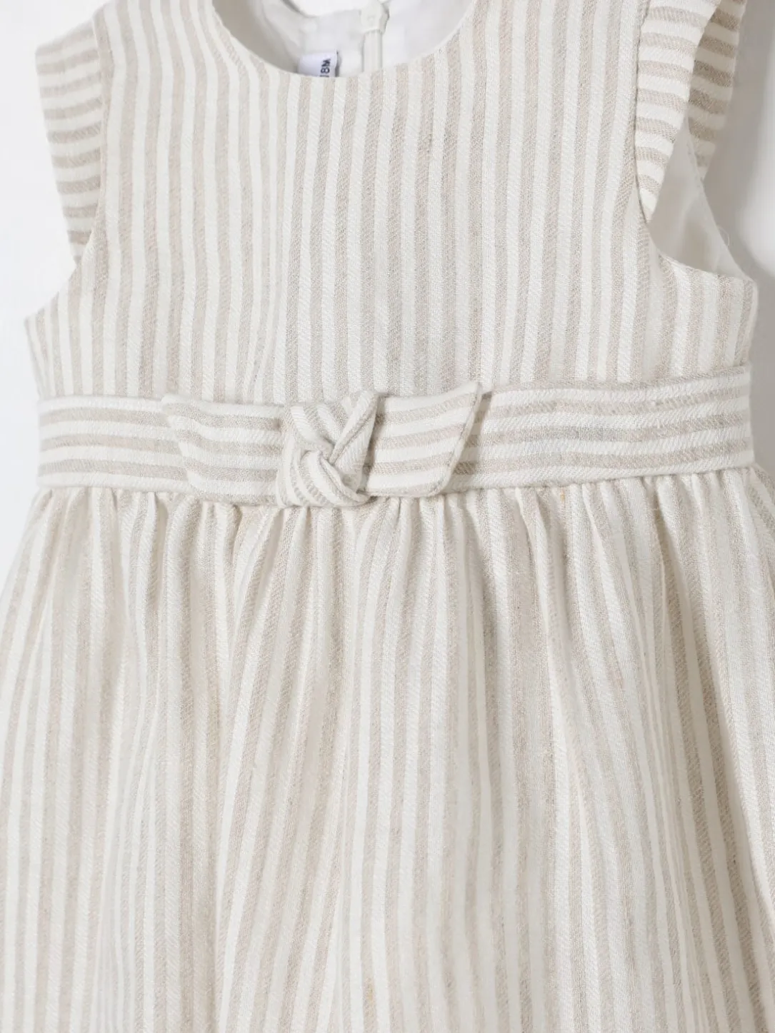 Abito in cotone e lino a righe Il Gufo