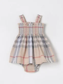 Abito in cotone organico check Burberry