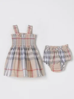 Abito in cotone organico check Burberry