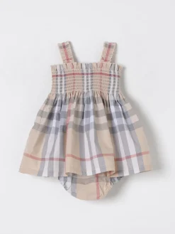 Abito in cotone organico check Burberry