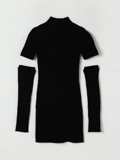 Abito in maglia di viscosa con logo Twinset